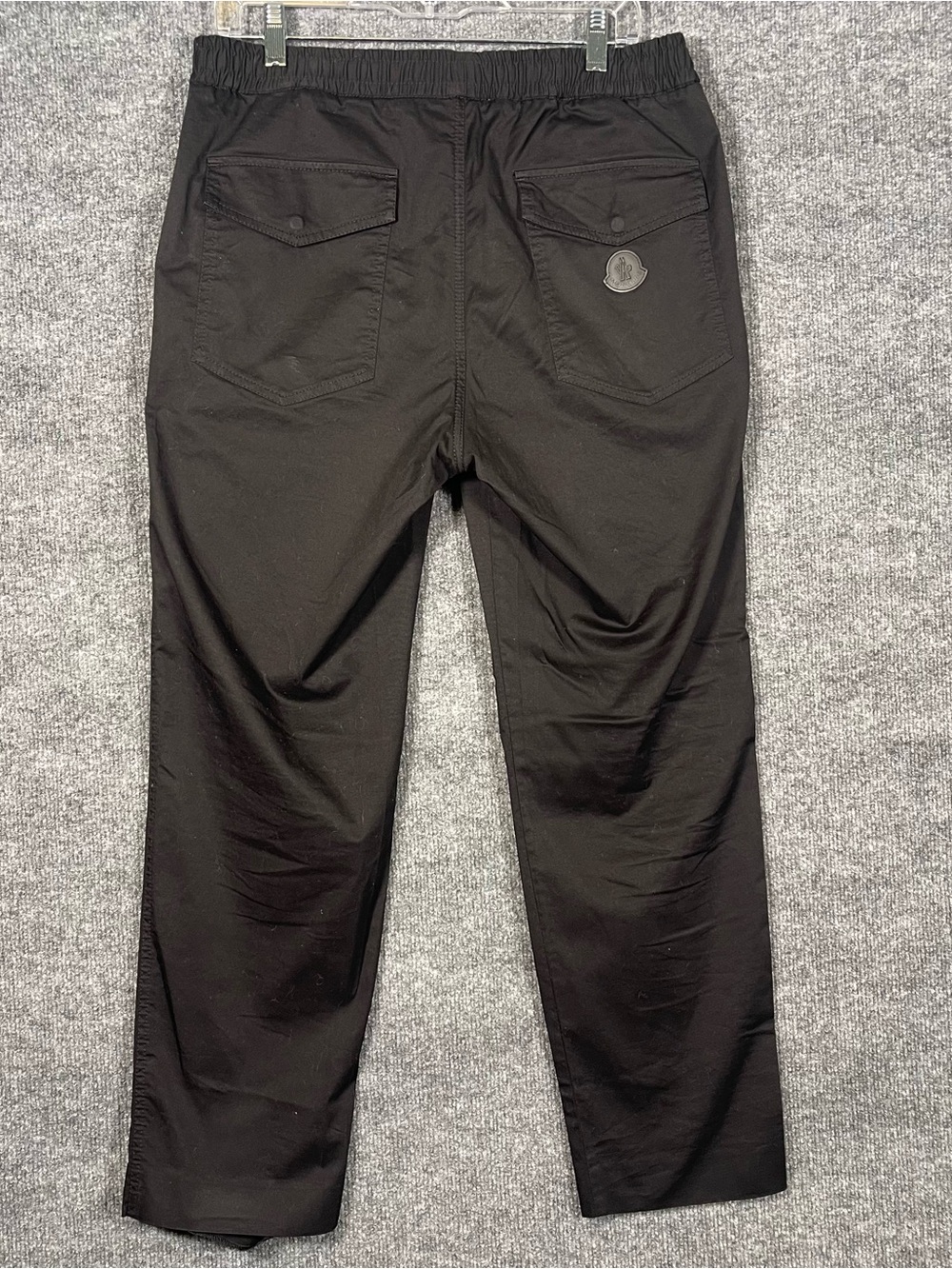 Moncler Pantalone Sportivo Trouser Mens IT 46 US 30 Black Pull On Cargo Pants
